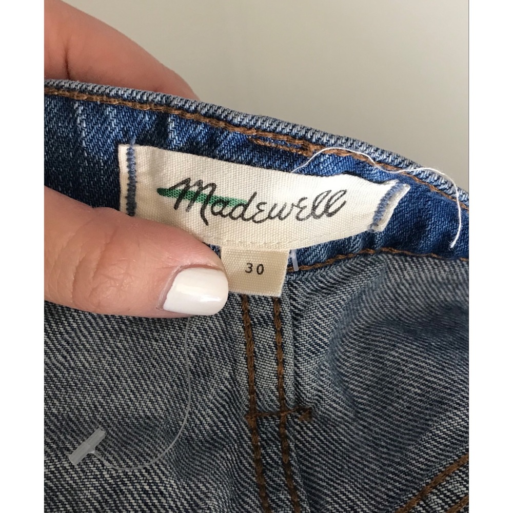 Madewell Women’s Mini Skirt Jean Size 30 Frisco Denim A Line Cut Off - Picture 11 of 12